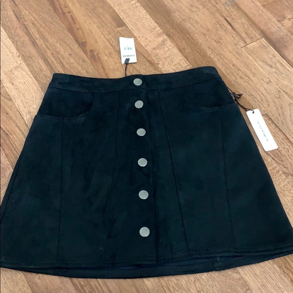 Suede skirt